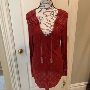 Lucky Brand Rust Colored Women’s Tunic. Size Medium.